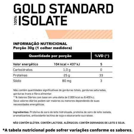 Imagem de Suplemento Em Pó Optimum Nutrition Gold Standard Proteína Em Pote De 720g
