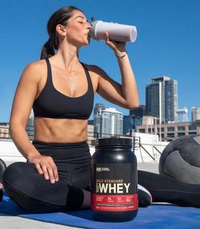 Imagem de Suplemento em pó Optimum Nutrition Proteína Gold Standard 100% Whey proteína Gold Standard 100% Whey em pote de 907g