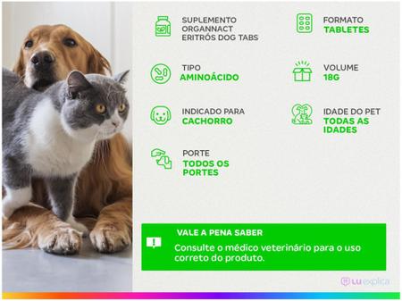 Imagem de Suplemento Organnact Eritrós Dog Tabs - para Cachorro 18g