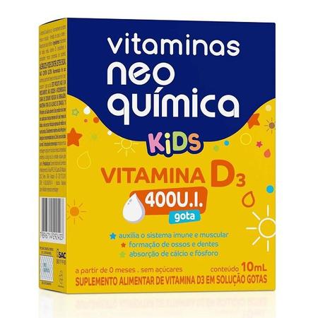 Imagem de Suplemento Vitamina D3 400UI Kids Gotas 10ml - Neo Quimica