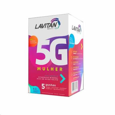 Imagem de Suplemento Vitamínico Mineral Lavitan 5G Mulher 60 Comprimidos