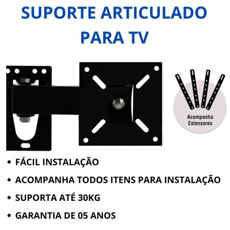 Imagem de Suporte Articulado Para Tv 28 32 40 42 43 49 50 55 Polegadas BRA3.0