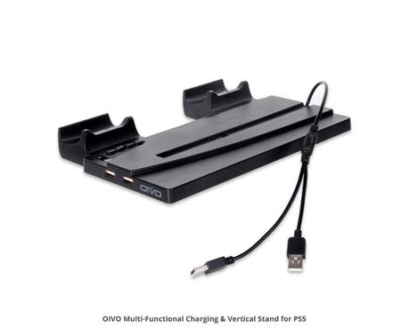 Estação de carregamento para controle PS5, OIVO Playstation 5 base de  carregamento com interruptor de toque atualizado de substituição para  estação de carregamento de dois sentidos, suporte para carregador remoto PS5  duplo