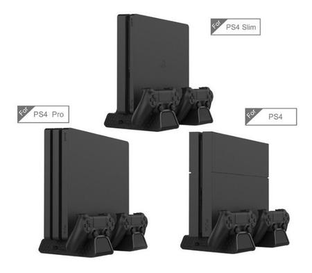 Suporte Base Vertical, Cooler E Carregador Compativel Ps4 Pro Slim Fat.  Marca - Dube - DACAR - Acessórios PS4 - Magazine Luiza