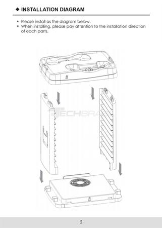 Imagem de Suporte Base Vertical Torre Cooler Carregador Suporte Para Jogos Compatível Com Xbox One Fat, Xbox One Slim e Xbox One X