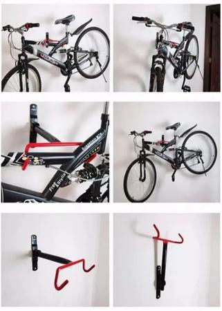 Imagem de Suporte Bicicleta Bike parede horizontal Porta Bike retrátil