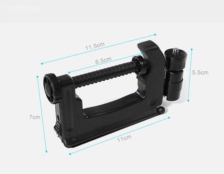 Imagem de Suporte Braçadeira C-Clamp E Mini Tripé Cabeça Ball Câmeras