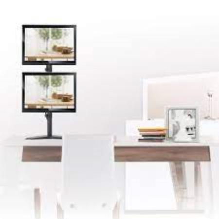 Imagem de Suporte Brasforma P/ 2 Monitores Vertical De Mesa 13" A 27"