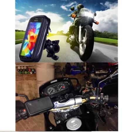 Imagem de Suporte Capa Porta Celular GPS Guidão Bike Bicicleta Moto Case Impermeável 360 A Prova D' Água