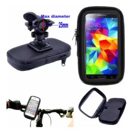 Imagem de Suporte Capa Porta Celular GPS Guidão Bike Bicicleta Moto Case Impermeável 360 A Prova D' Água