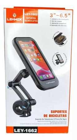 Imagem de Suporte Celular 5.5 Gps Moto Bike 360º Apoio Celular Top