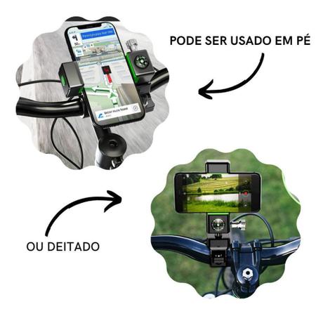 Suporte Para Celular Bike Alça Bar Jogo 360 Graus Girar