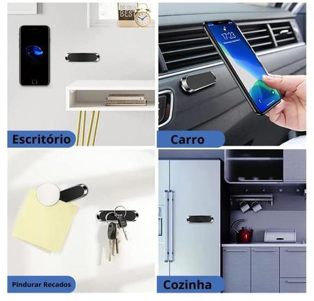 Imagem de Suporte Celular Magnético Com Imã Universal Casa/Carro