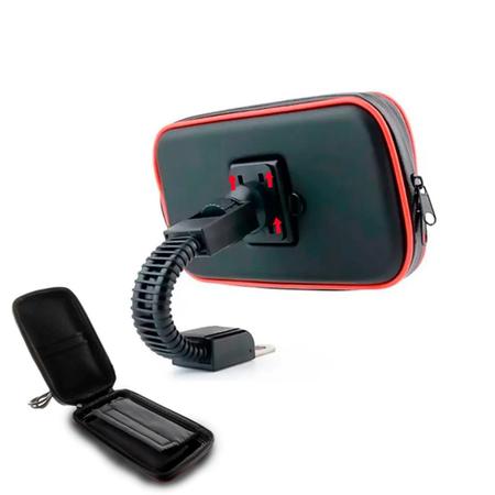 Imagem de Suporte Celular Moto Carregador Usb Case A Prova D'agua 360