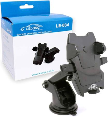 Imagem de Suporte Celular Veicular Universal LE-034 Lelong Ventosa Braço Extensor Ajustável