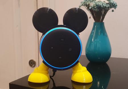 Imagem de Suporte compatível com Alexa Echo Dot 3 - Tema Mickey E Minnie