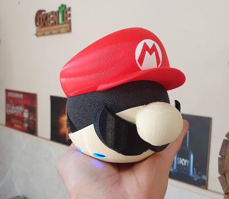 Imagem de Suporte compatível com Alexa Echo Dot 4 - Tema Mario Ou Luigi