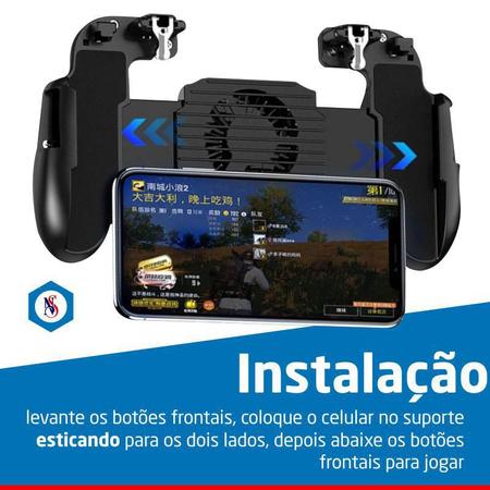 2 Gamepads com Gatilho Controle Celular Joystick Suporte Jogo