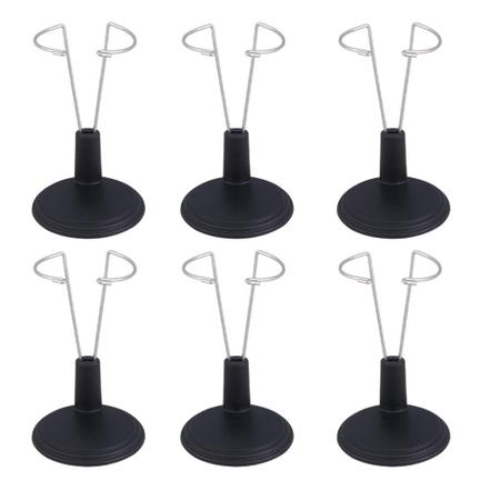 Imagem de Suporte de boneca EXCEART para boneca de 15 cm - preto (6 unidades)