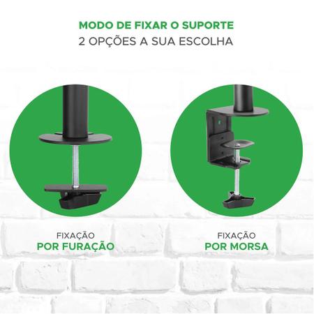 Imagem de Suporte de Mesa para 2 Monitores Bi-Articulado 13 a 32"