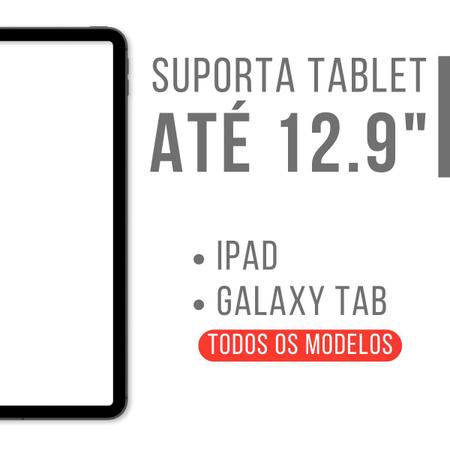 Imagem de Suporte de Mesa para Tablet até 12.9" Alumínio Giratório Compatível com iPad e Galaxy Tab