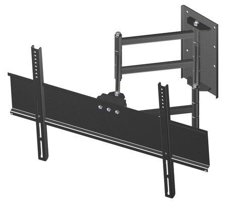 Imagem de Suporte de parede para tv com 3 movimentos tela de 55 a 85 polegadas com inclinação - suporte para painel de madeira rack hack