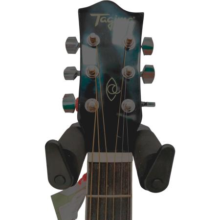 Imagem de Suporte de Parede para Violão Guitarra Ukulele Resistente e com Trava de Segurança