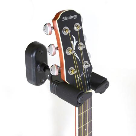 Imagem de Suporte de Parede para Violão Guitarra Ukulele Resistente e com Trava de Segurança