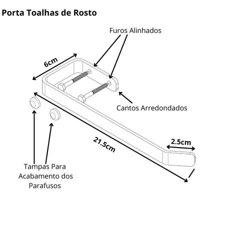 Imagem de Suporte De Parede Porta Toalhas De Rosto Alto Brilho