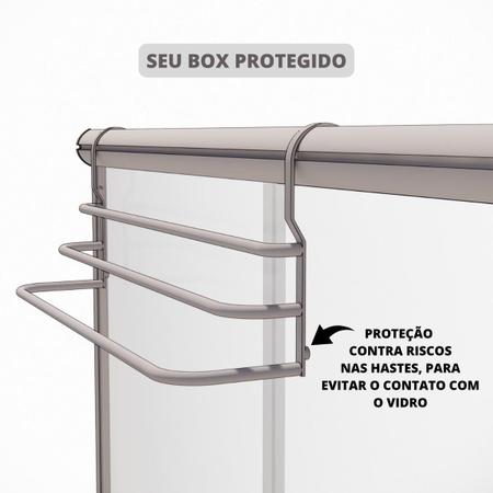 Imagem de Suporte De Toalhas Toalheiro Triplo Box Elegance Branco 60cm