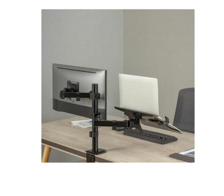 Imagem de Suporte duplo articulado de mesa para Monitor e notebook - Gn