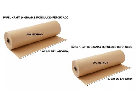 Imagem de Suporte duplo + bobinas de papel kraft 40/60cm  bancada mesa balcão reforçado loja comércio embalagem 