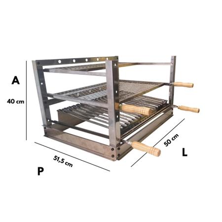 Imagem de Suporte Fixo Bancada Churrasqueira Gourmet Aço Inox Pantheon Cód. 911 M 40F - Pantheon Inox