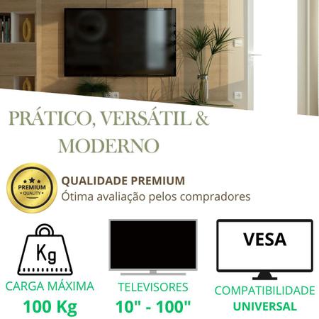 Imagem de Suporte Fixo Para TV de Parede Painel universal 14" A 100" ELG