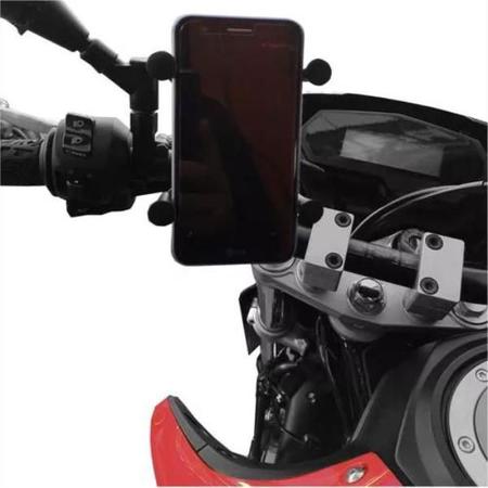Imagem de Suporte garra para celular moto universal com carregador usb