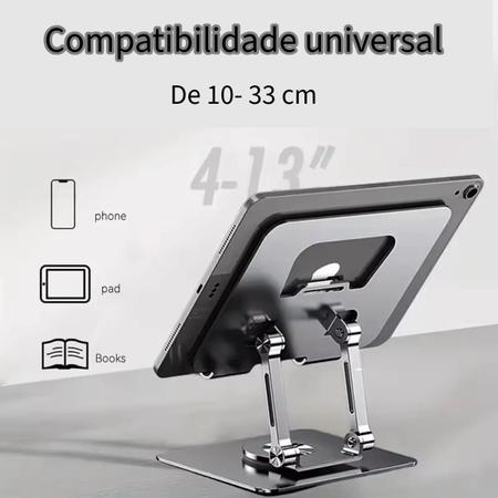 Imagem de Suporte Giratório 360 Dobrável Alumínio Tablet/Notebook