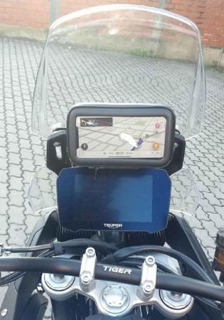 Imagem de Suporte GPS celular smartphone navegador Triumph Tiger 900 - START RACING