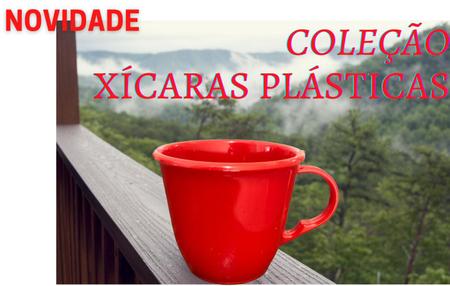 Imagem de Suporte Madeira Cantinho Do Café Promoção - 6 Xicaras em Acrílico 170mlCor Sortida