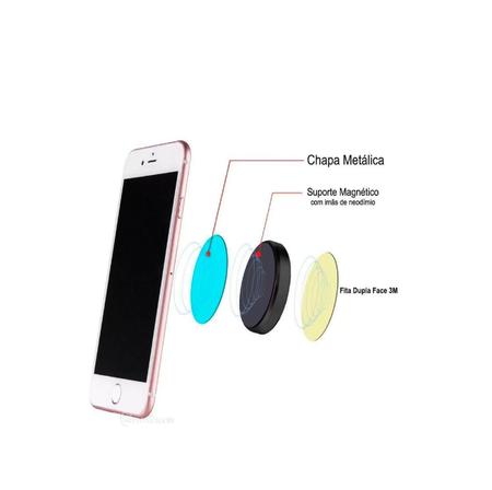 Imagem de Suporte Magnético Veicular Para Celular Smartphone