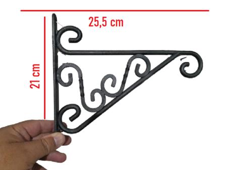 Imagem de Suporte Mão Francesa Plástico Rustico Vasos  Flor Samambaia