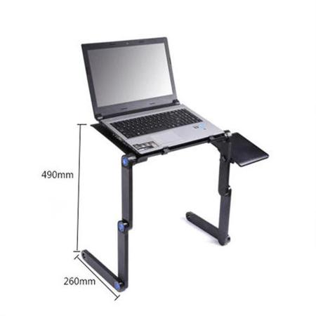 Imagem de Suporte Notebook Articulada Mesa Apoio Ergonômico Bandeja Dobrável de Colo Portátil Cooler Portátil Multiuso Cama