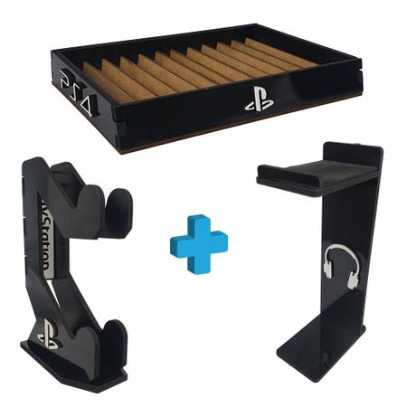 Suporte Organizador Games Ps4 ps5 porta Headset Porta Controle e jogos -  avui.ideias - Outros Games - Magazine Luiza