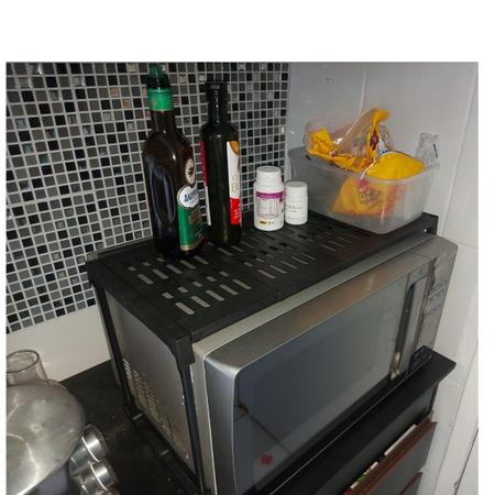 Imagem de Suporte Organizador Microondas Facil de Montar Suporta 3Kg