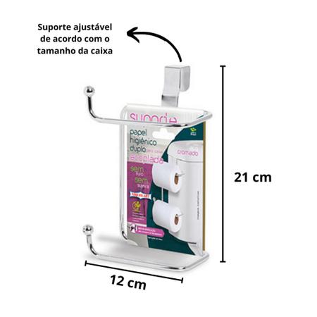 Imagem de Suporte Papel Higiênico Duplo Para Caixa Acoplada Banheiro N1019