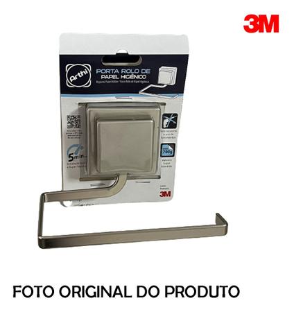 Imagem de Suporte Papel higiênico piatina Cromo Fosco Arthi 3M 3347