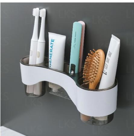 Imagem de Suporte para escova de dentes de banheiro montado na parede para secador de cabelo para banheiro
