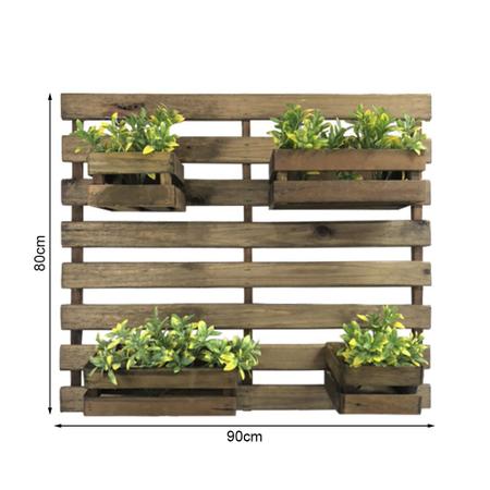 Imagem de Suporte para Flores e Plantas Vertical Madeira  80x90 Imbuia Claro