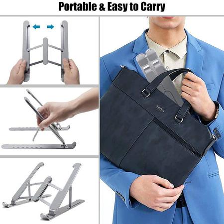 Imagem de Suporte Para Notebooks E Tablet Dobrável Portátil Ajustável Base Antiderrapante