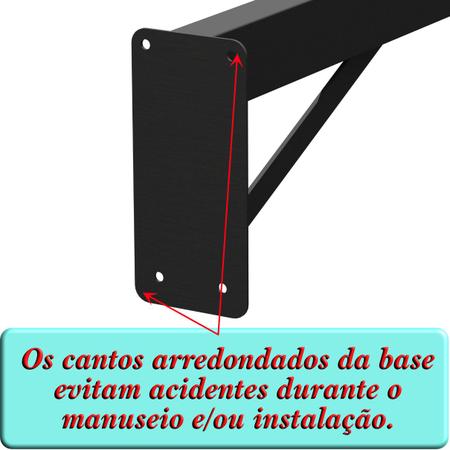 Imagem de Suporte para Pia Cozinha 1 Und Granito Parafusar Grapa Bancada Mármore 40 cm Robusto Preto