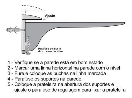 Imagem de Suporte para prateleira pelicano kit 6 peças